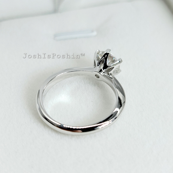 1CT. Moissanite solitaire engagement ring in sterling silver - Picture 14 of 17